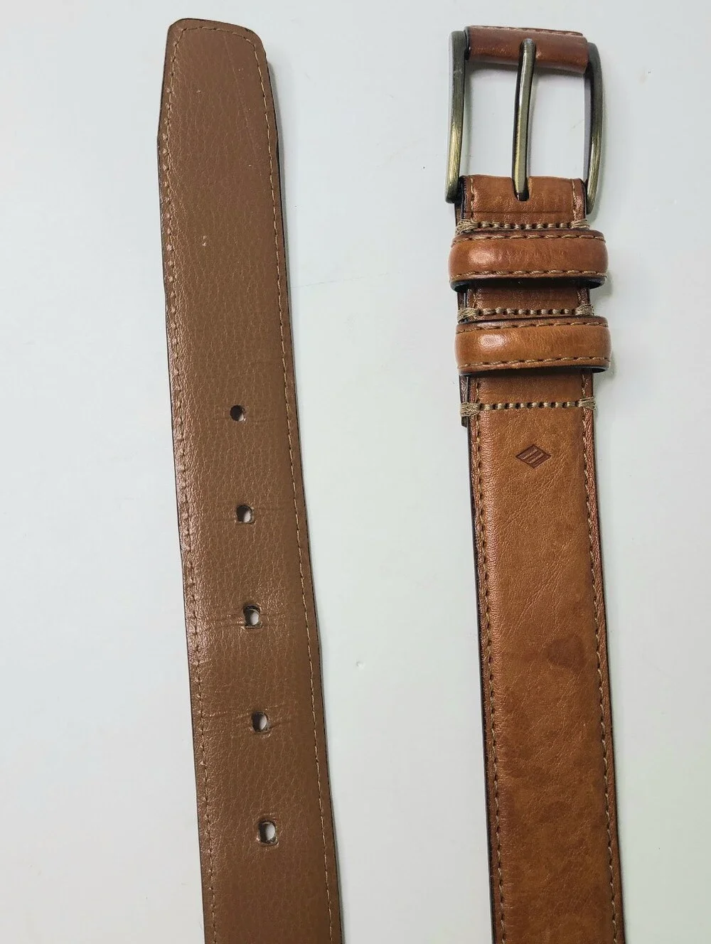 Joseph Abboud Handcrafted Leather-Wrapped Buckle Italian Leather Belt